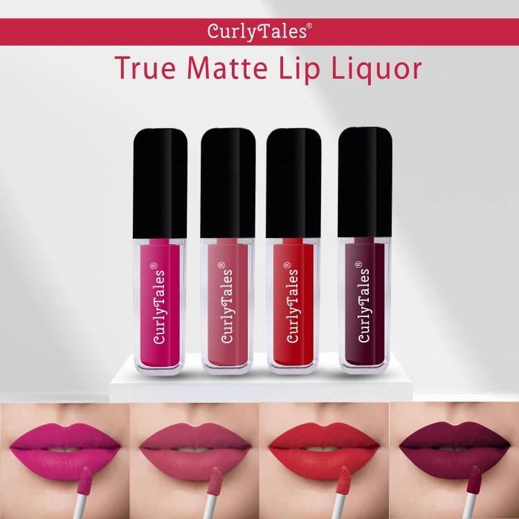 CurlyTales Matte Lipstick Watertight and Weightless With Gluten Free Cruelty Free #CTL0557 Price in India