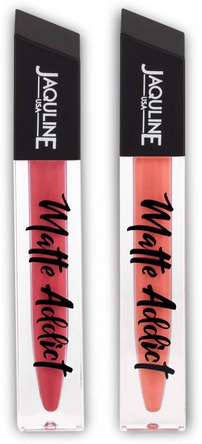 Jaquline USA Shades Of Love Matte Addict Long Lasting Liquid Lipstick set of 2, Price in India