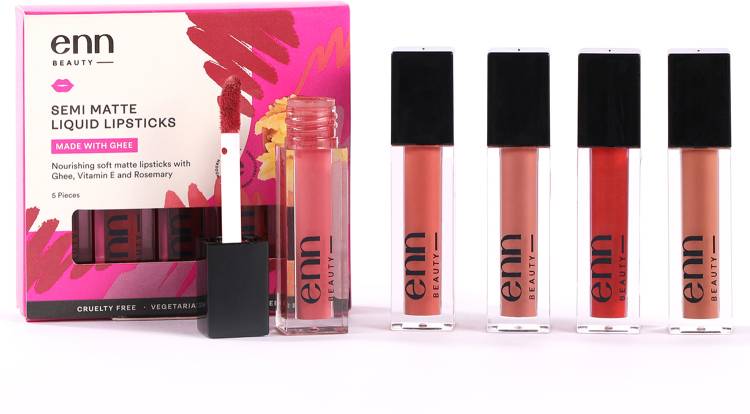 ENN Transferproof & Long Lasting Matte Liquid Lipsticks Combo Pack Of 5 Price in India