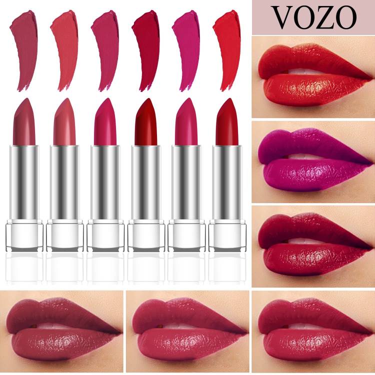 VOZO Soft Matte High Stay Lipsticks Set Combo of 6 (08) Price in India