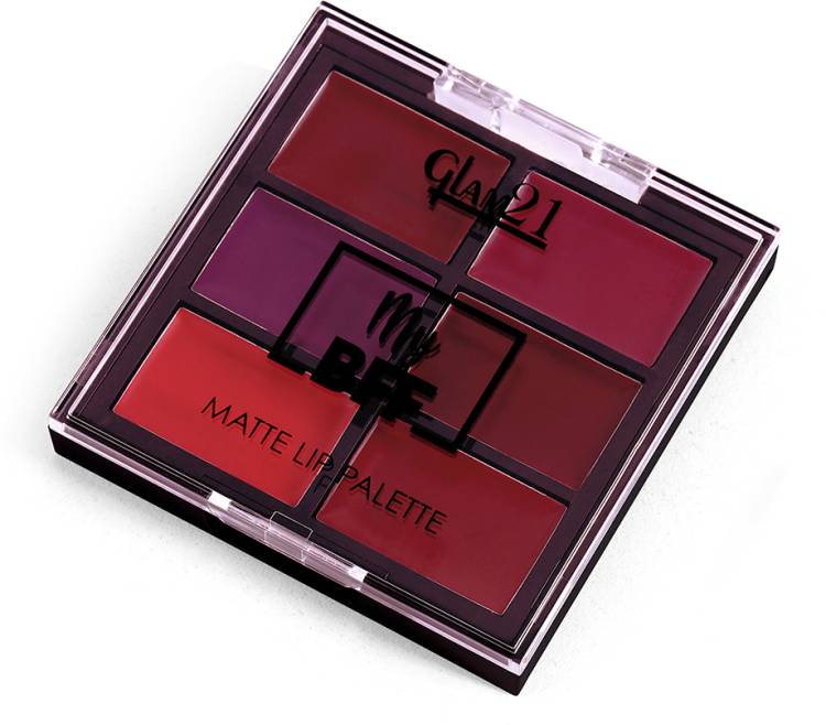 Glam21 My BFF Matte Lip Palette 6 Shades Creamy formula 3in1 Lipstick+Eye Sshadow+Blush Price in India
