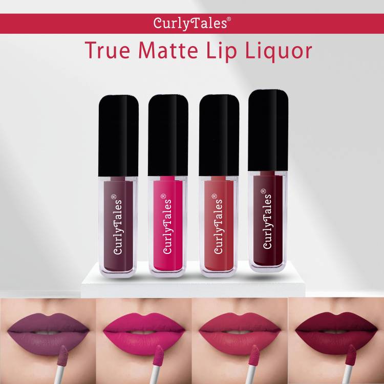 CurlyTales Floaty and Matte Royal Feel Liquid Matte Lipstick Smooth Formulation #CTL0364 Price in India