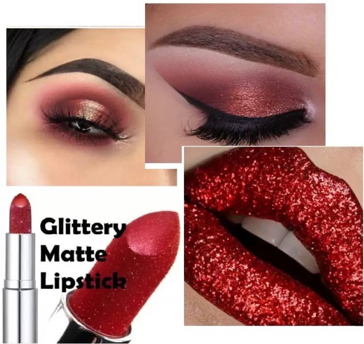 Yuency Diamond Glitter Waterproof Eyes And Cheeks Metallic Lipstick Price in India