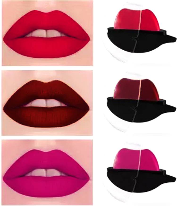 RED4 lazy Lipsticks Lip Shape Lipstick combo of 3 Multicolor Lip style flavor color Price in India