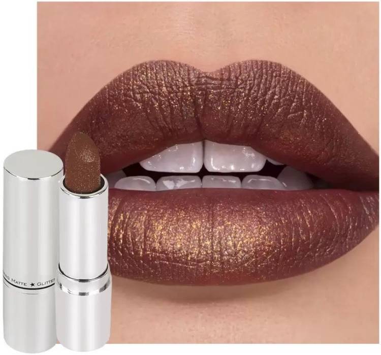 Yuency GOLDEN DUST SHIMMERY SHINY MULTI PURPOSE GLITTER CHOCOLATE LIPSTICK Price in India