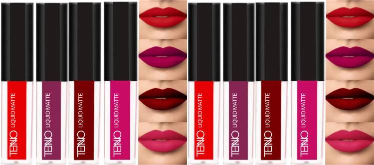 tenno NON TRANSFER WATERPROOF LONGLAST SENSATIONAL LIQUID LIPSTICK COMBO PACK OF 4 Price in India