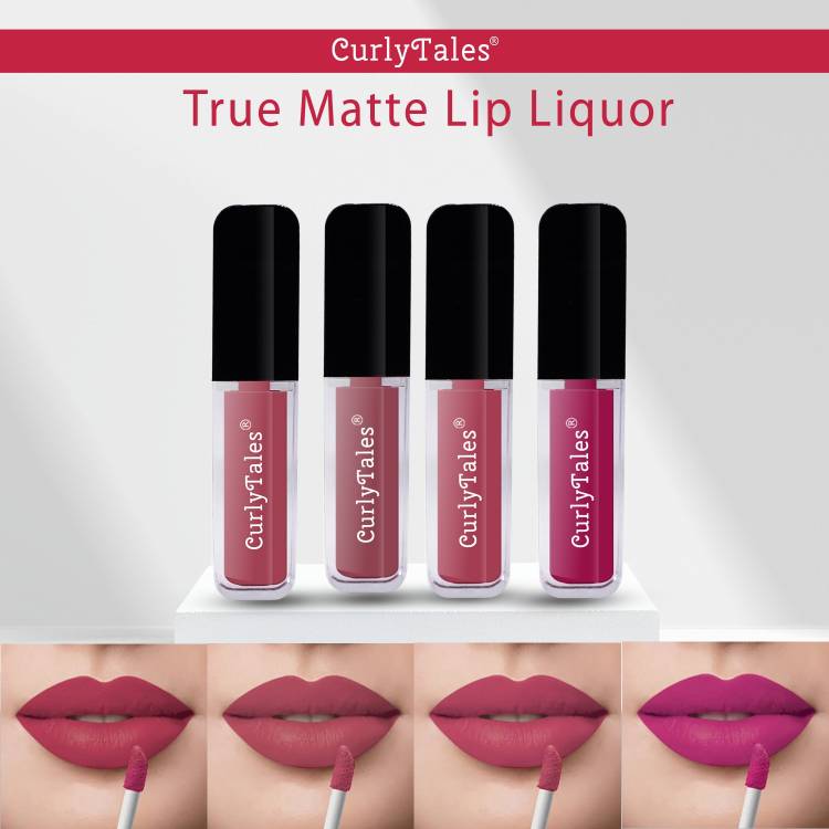 CurlyTales Matte Lipstick Slippery,Watertight & NonSticky Texture With Gluten Free #CTL0647 Price in India