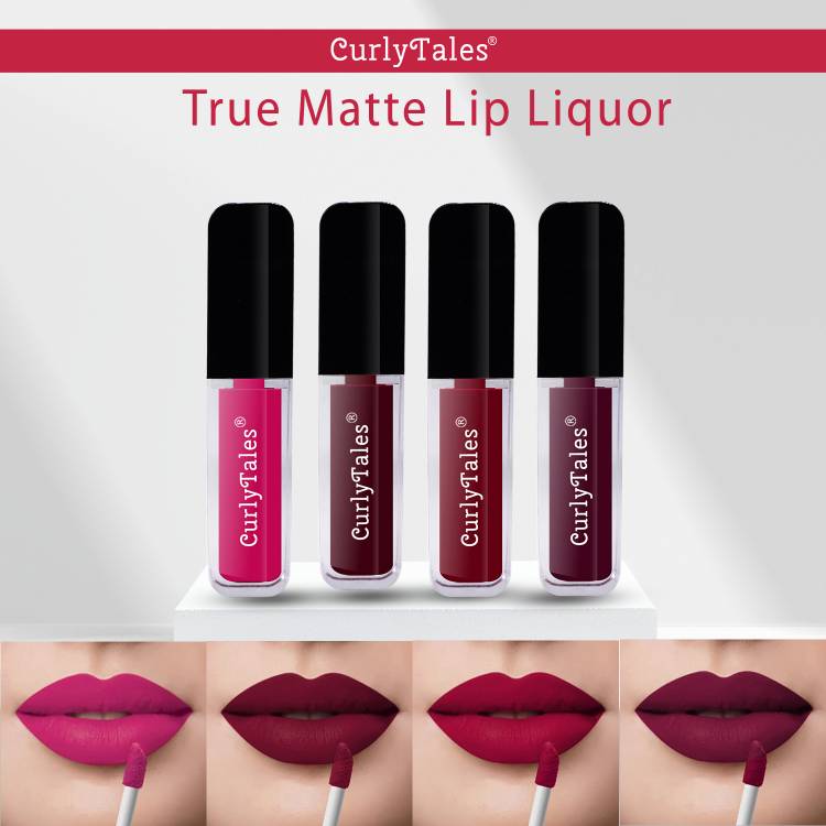 CurlyTales Never Ending Shades of Liquid Matte Lipstick Enriched With Vitamin-E #CTL0598 Price in India