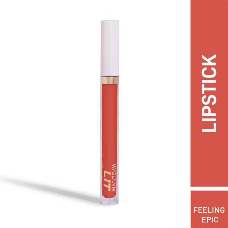 MyGlamm LIT Liquid Matte Lipstick-Feeling Epic-3ml Price in India