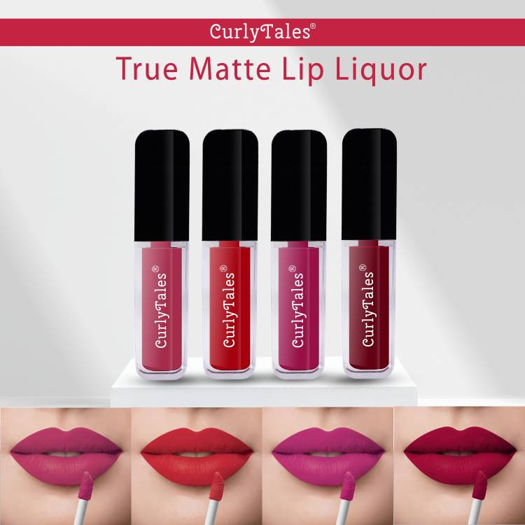 CurlyTales Matte Lipstick Watertight and Weightless With Gluten Free Cruelty Free #CTL0461 Price in India