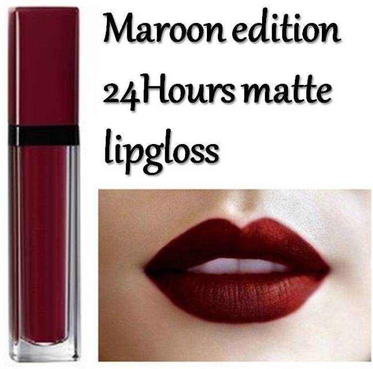 Kiss Beauty Maroon edition 24H matte lipgloss Price in India
