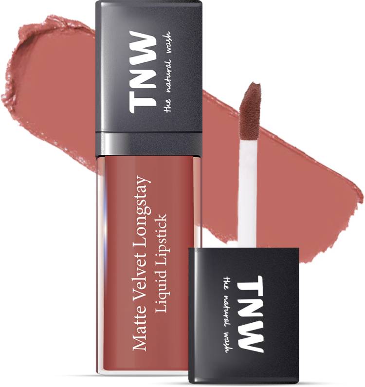 TNW-The Natural Wash Matte Velvet Longstay Liquid Lipstick | Nutty Nude | Nude Brown Price in India