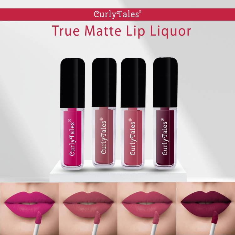 CurlyTales Velvet Matte Lipstick With Non-Transfer,Smudge Proof Comfortable Colors #CTL0553 Price in India