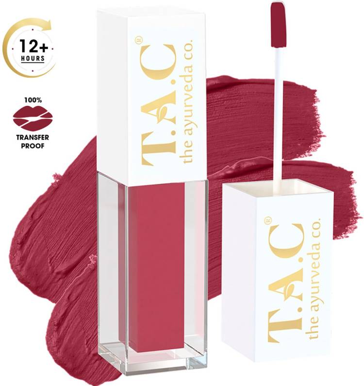 TAC - The Ayurveda Co. Maroon Fantasy Liquid Lipstick, LongLasting, Super Pigmented, Transfer Proof Price in India