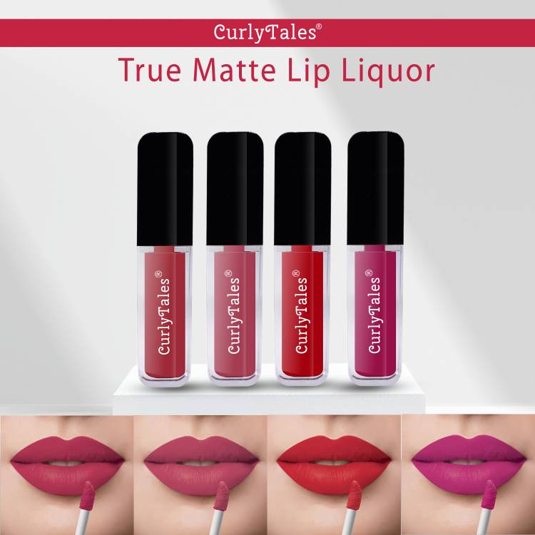 CurlyTales Matte Lipstick Slippery,Watertight & NonSticky Texture With Gluten Free #CTL0615 Price in India