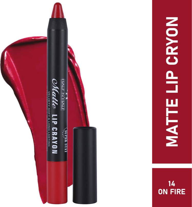 Half N Half Matte Lip Crayon LS-19-14 ON FIRE Price in India