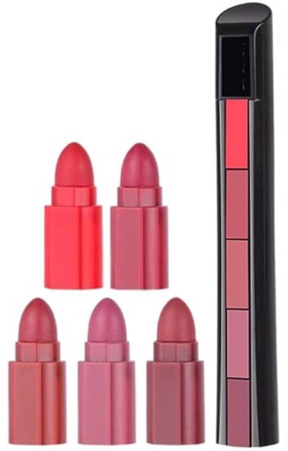 Rishikaenterprises 5in1 fab Matte Beauty Lipsticks for Women matte lpstick (pack of 1) 118 Price in India