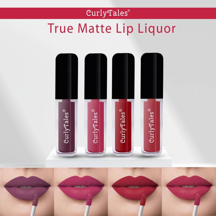 CurlyTales Velvet Matte Lipstick With Non-Transfer,Smudge Proof Comfortable Colors #CTL0329 Price in India