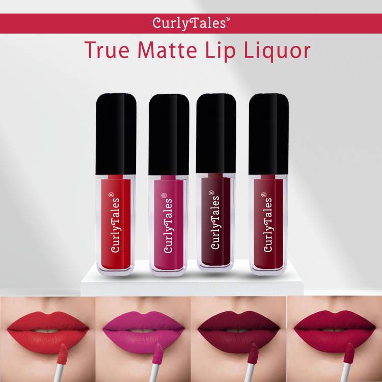 CurlyTales Matte Lipstick Watertight and Weightless With Gluten Free Cruelty Free #CTL0677 Price in India