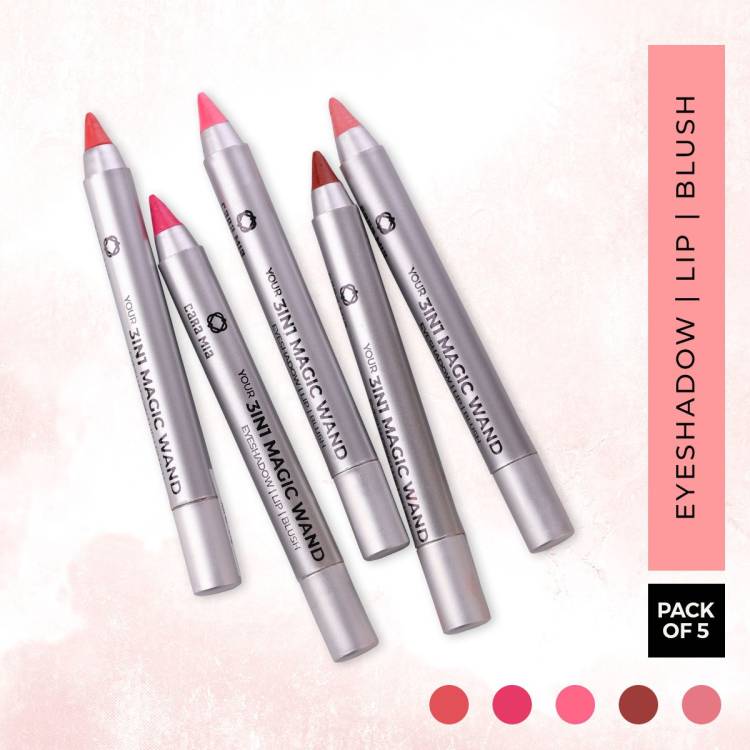 Cara Mia By Flipkart 3in1 Crayon with Eyeshadow, Blush and Lipstick Price in India