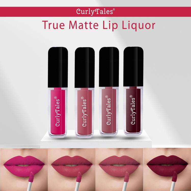 CurlyTales Never Ending Shades of Liquid Matte Lipstick Enriched With Vitamin-E #CTL0582 Price in India