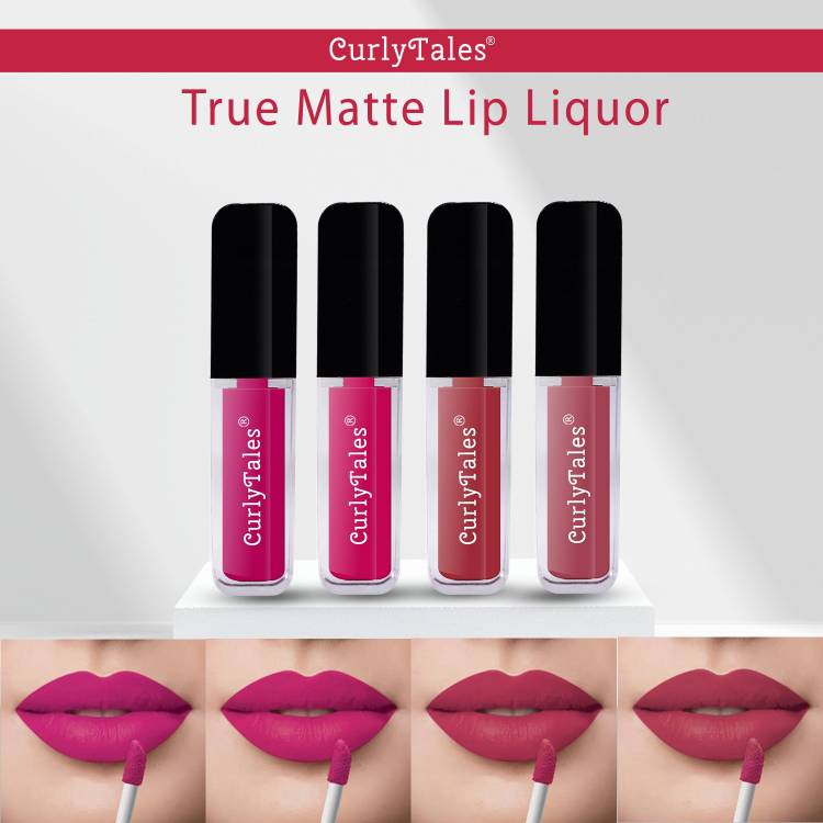 CurlyTales Velvet Matte Lipstick With Non-Transfer,Smudge Proof Comfortable Colors #CTL0521 Price in India