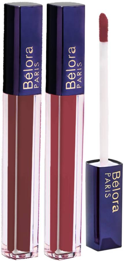 Belora Paris liquid matte Lipstick combo pack of 2 (Cuddle Kiss & Mehr kiss) Price in India