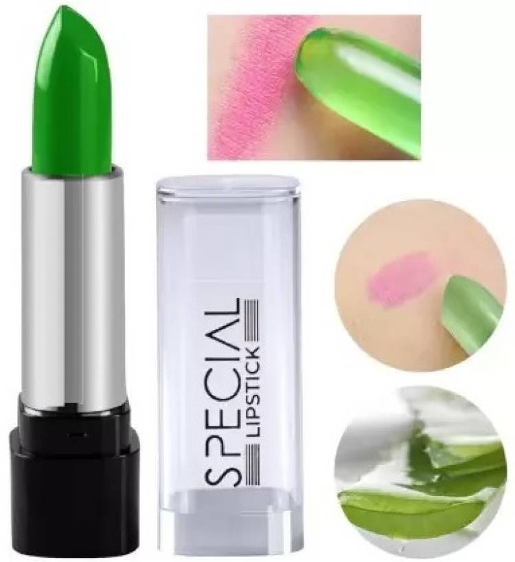 Arcanuy HERBAL Aloe Vera Natural Changing Color Long-Lasting Green Lipstick Price in India