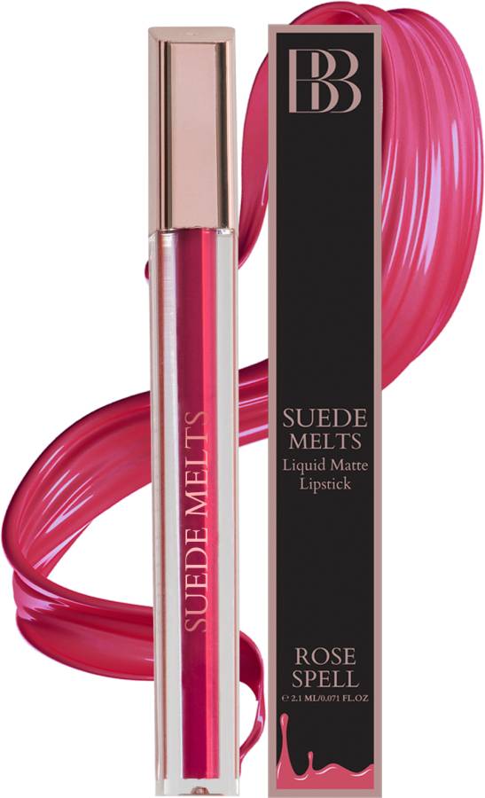 Bergamot Beaute Suede Melts Matte Liquid Lipstick Non Transfer Lip Colour Upto 8plus Hours Wear Price in India