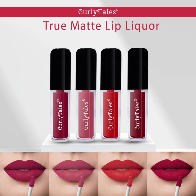 CurlyTales Never Ending Shades of Liquid Matte Lipstick Enriched With Vitamin-E #CTL0638 Price in India