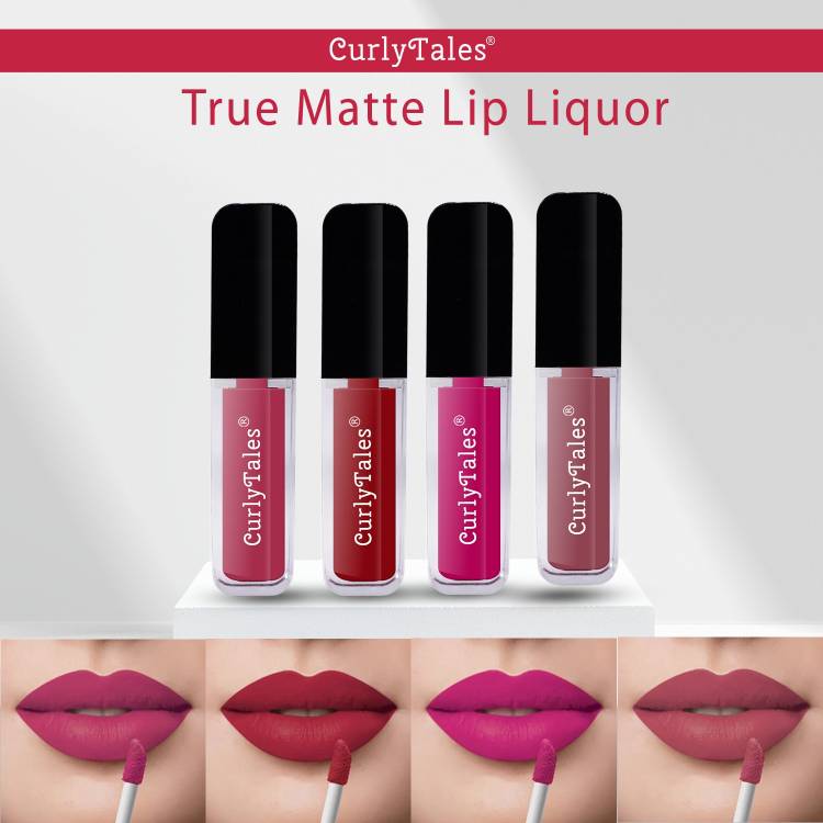 CurlyTales Matte Lipstick Watertight and Weightless With Gluten Free Cruelty Free #CTL0405 Price in India