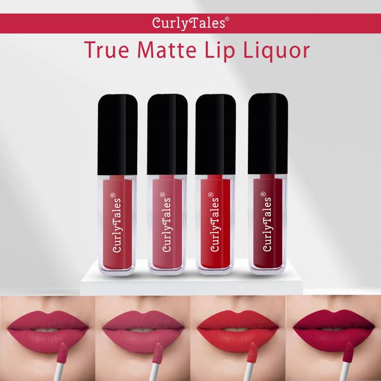 CurlyTales Velvet Matte Lipstick With Non-Transfer,Smudge Proof Comfortable Colors #CTL0617 Price in India