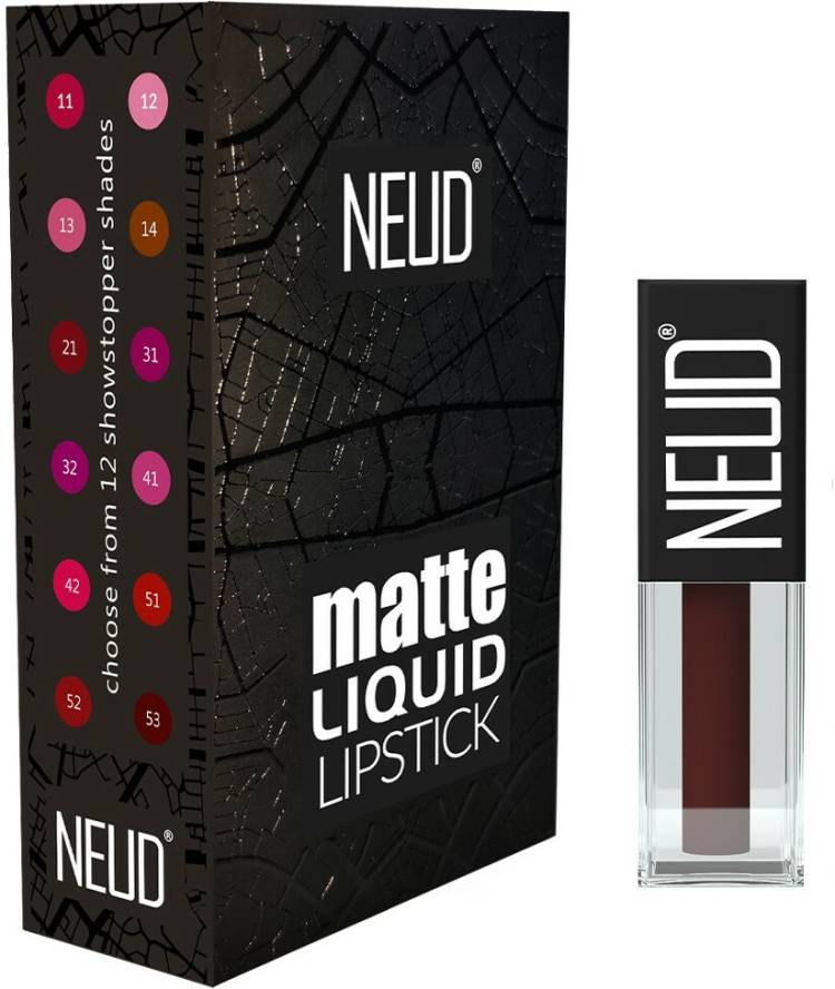 NEUD Matte Liquid Lipstick Espresso Twist with Lip Gloss - 1 Pack Price in India