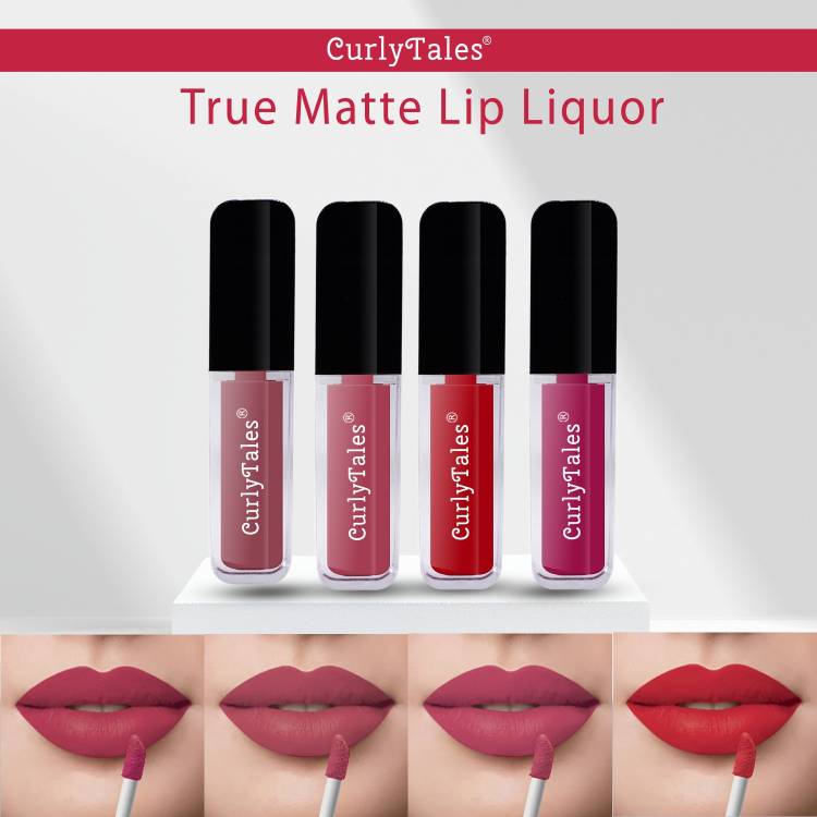 CurlyTales Matte Lipstick Watertight and Weightless With Gluten Free Cruelty Free #CTL0661 Price in India