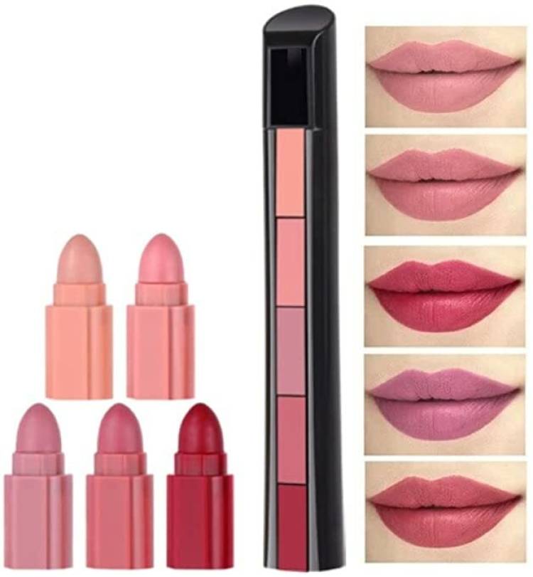 MAMODI Insta Beauty 5 in 1 Forever Enrich Creamy Matte Lipstick, Nude Edition Price in India