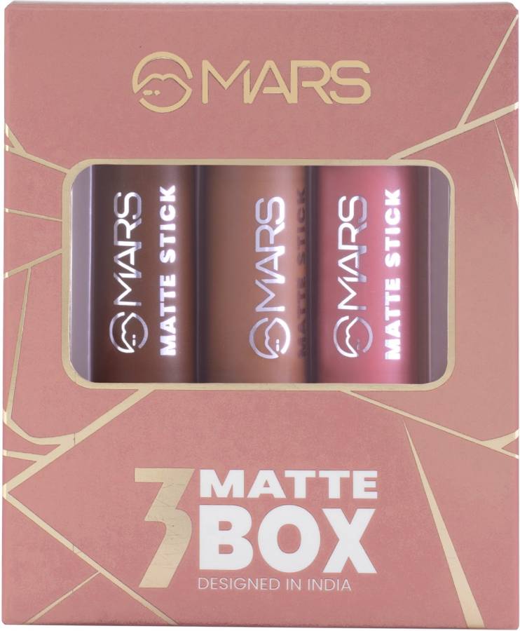 MARS 3 Blushed Nudes Matte Lipstick Box Set Price in India