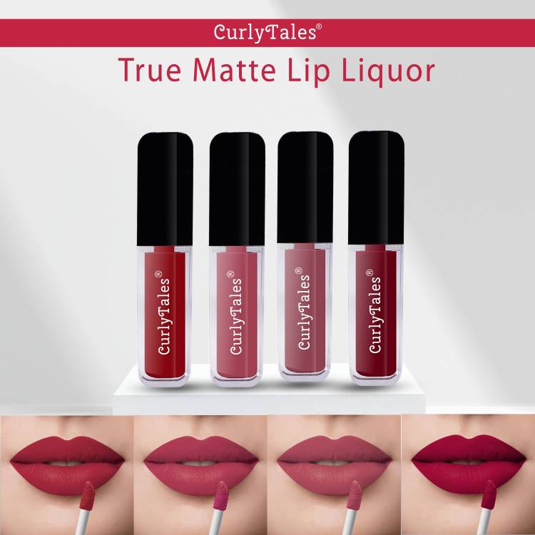 CurlyTales Matte Lipstick Slippery,Watertight & NonSticky Texture With Gluten Free #CTL0503 Price in India