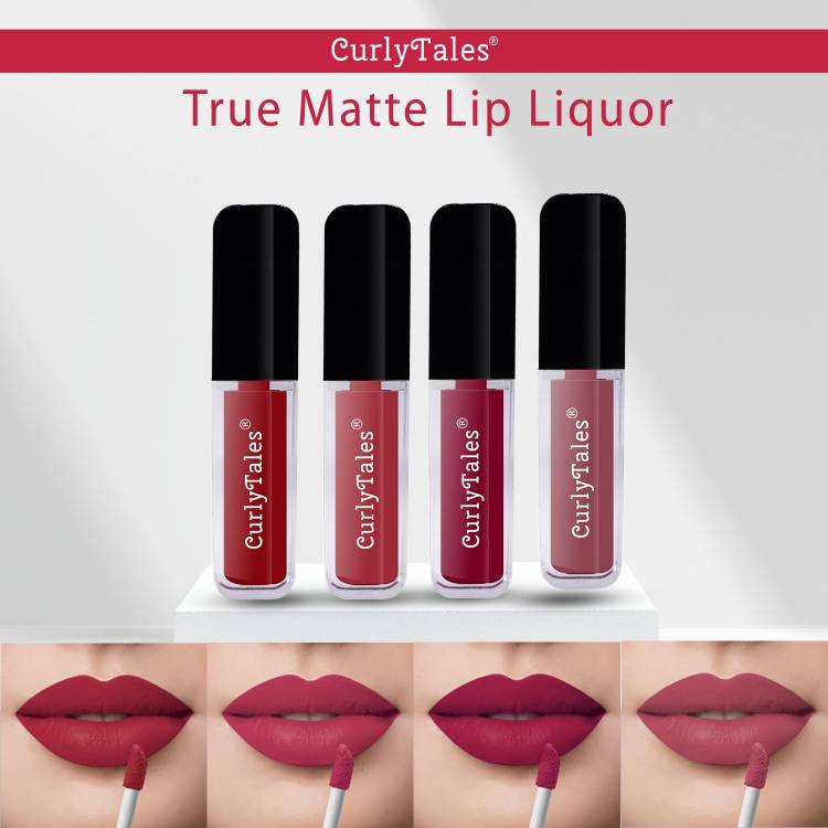 CurlyTales Matte Lipstick Watertight and Weightless With Gluten Free Cruelty Free #CTL0485 Price in India