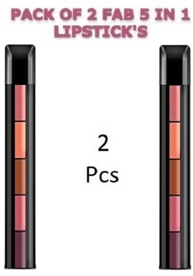 rezmay Beauty Enrich Matte Creamy 5 in 1 Fab Lipstick Combo Set Enrich Matte 2 Pcs Price in India