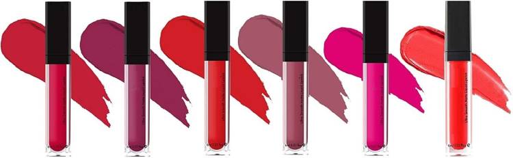 LA OTTER Liquid Lipstick Multicolour Pack of 6 Price in India