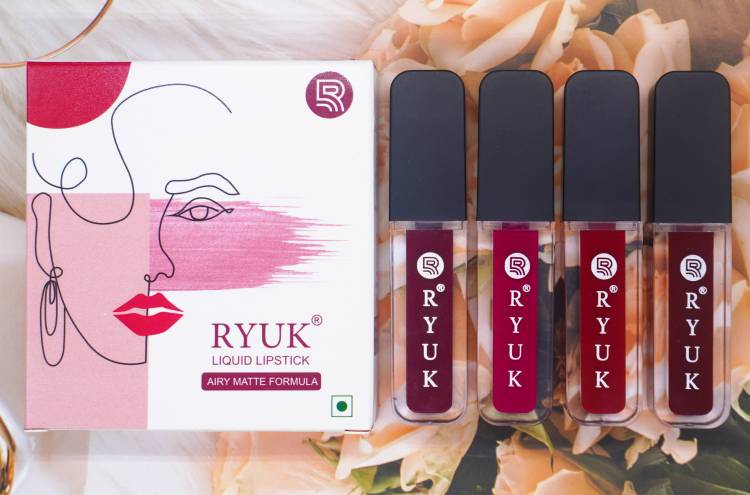 RYUK Airy Matte Liquid Lipstick Non Sticky Truly Luxe Formulation No Paraben(Set-1) Price in India