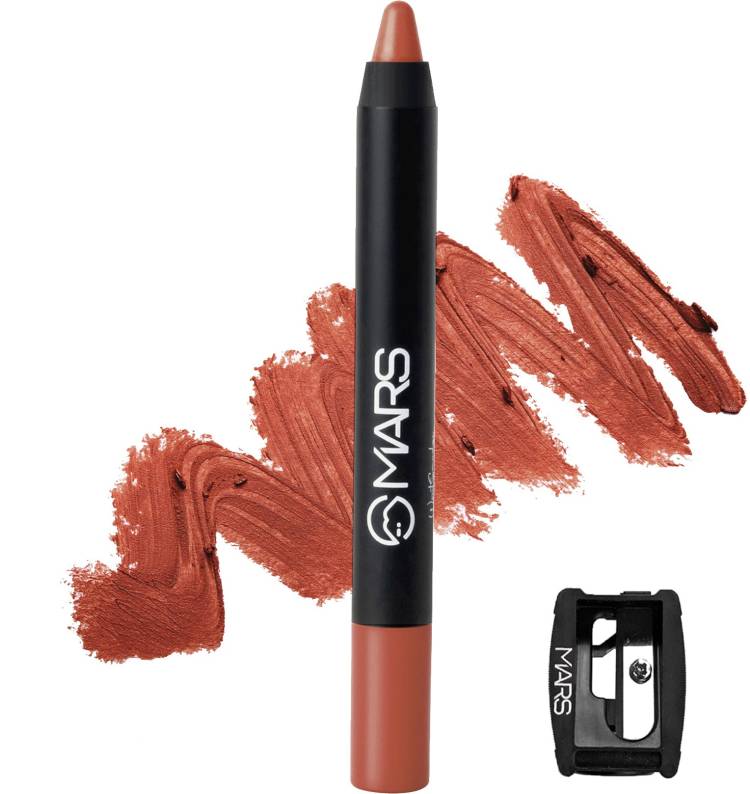 MARS Won't Budge Won't Smudge Non Transfer Lip Crayon With Sharpner Lipstick Price in India