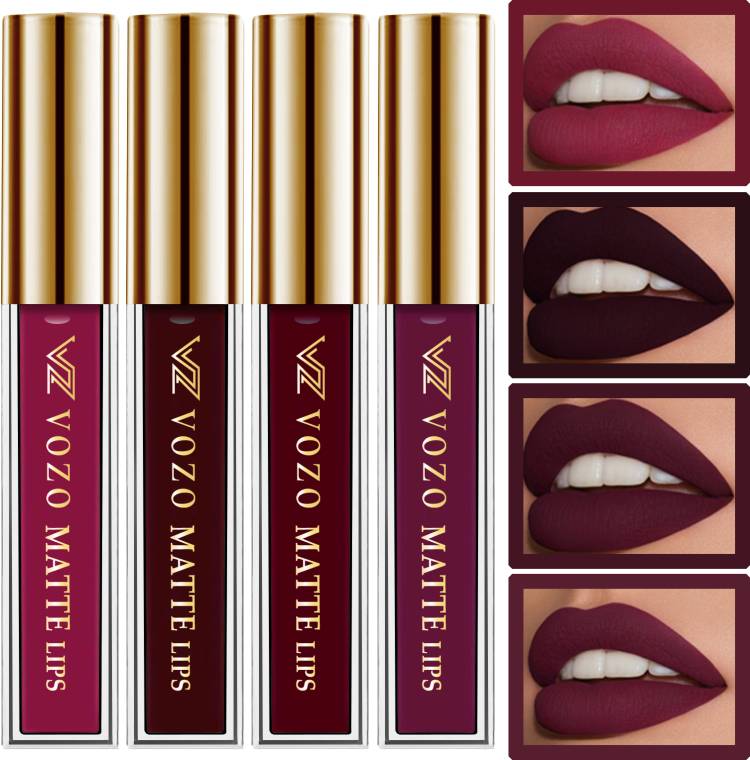 VOZO Vibrant Matte Liquid Lipstick - Long-Lasting & Smudge-Proof Combo Set-3 Price in India