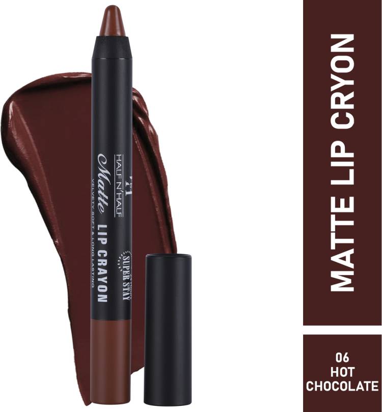 Half N Half Matte Lip Crayon LS-19-06 HOT CHOCOLATE Price in India