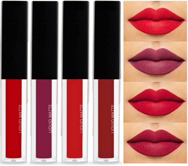 KissOff Beauty Insta Waterproof Liquid Matte Mini Lipstick Set Of 4 Price in India