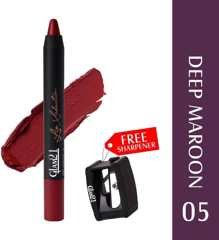 Glam21 LIP SEDCUTION NO-TRANSFER WATERPROOF MATTE LIPSTICK Price in India