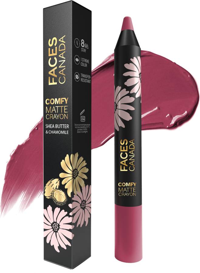 FACES CANADA Comfy Matte Crayon | Chamomile & Shea Butter | Regram 02 2.8g Price in India