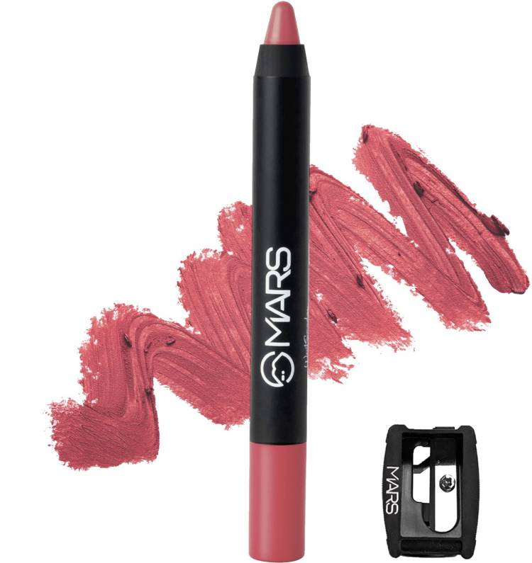 MARS Won't Budge Won't Smudge Non Transfer Lip Crayon With Sharpner Lipstick Price in India