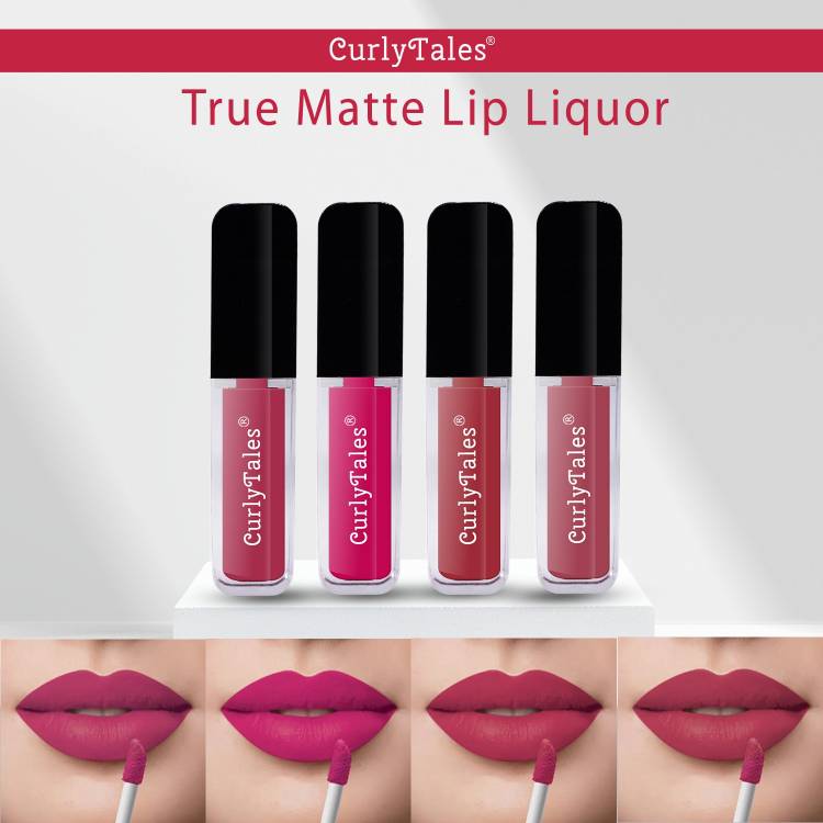 CurlyTales Never Ending Shades of Liquid Matte Lipstick Enriched With Vitamin-E #CTL0422 Price in India