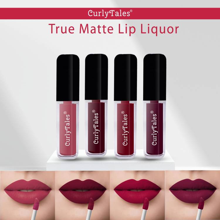 CurlyTales Floaty and Matte Royal Feel Liquid Matte Lipstick Smooth Formulation #CTL0660 Price in India